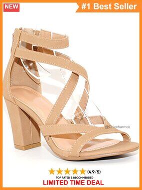 Women's Chunky Heel Ankle Strap Sandals Synthetic Leather 3.25 Inch Block Heel